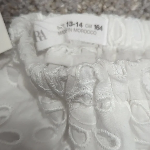 NWT Zara White Eyelet A-Line Skirt - Picture 4 of 6